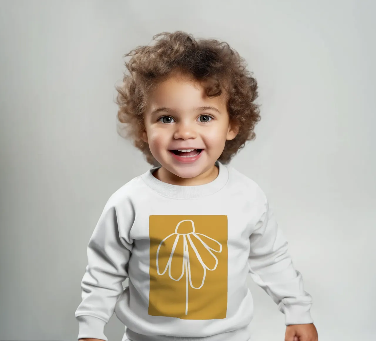 Minimal Flora - daisy yellow felpa neonato da Gale Switzer