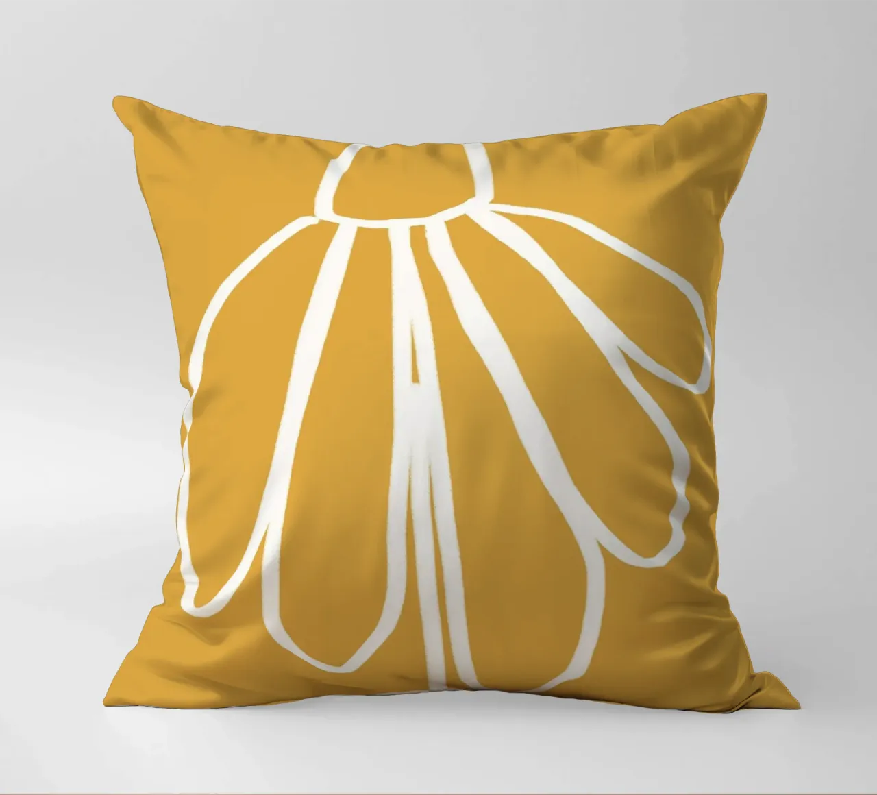 Minimal Flora - daisy yellow cuscino da Gale Switzer