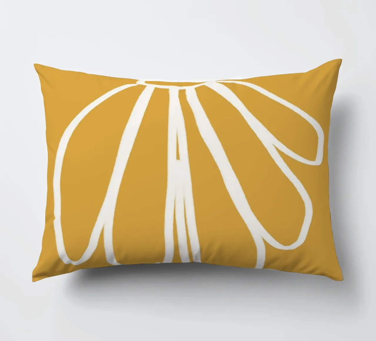 Minimal Flora - daisy yellow cuscino da Gale Switzer
