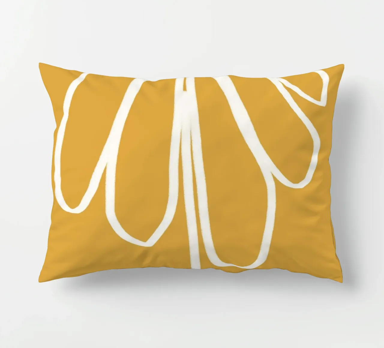 Minimal Flora - daisy yellow cuscino da Gale Switzer