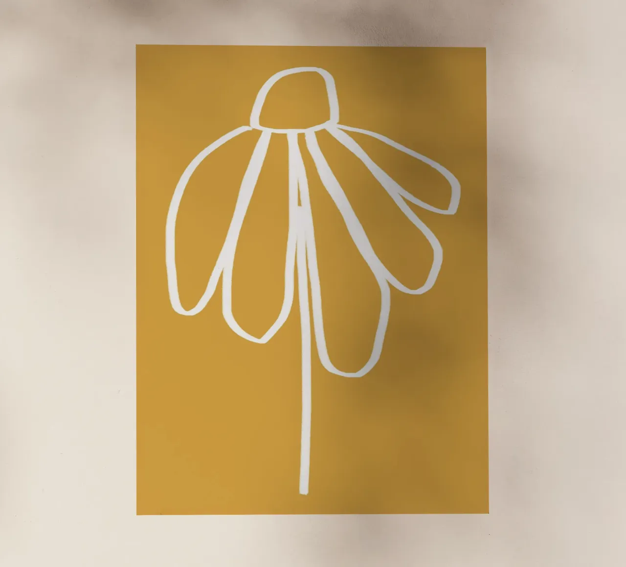 Minimal Flora - daisy yellow pellicola backlit da Gale Switzer