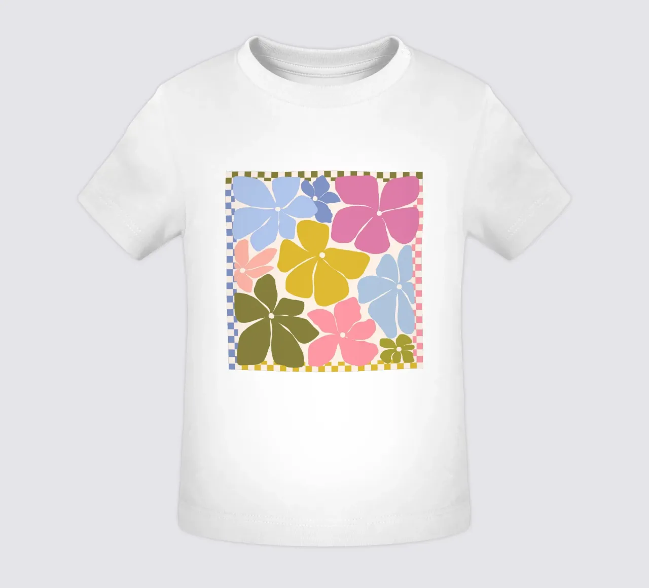 Carefree Blooms - check maglietta neonato da Gale Switzer