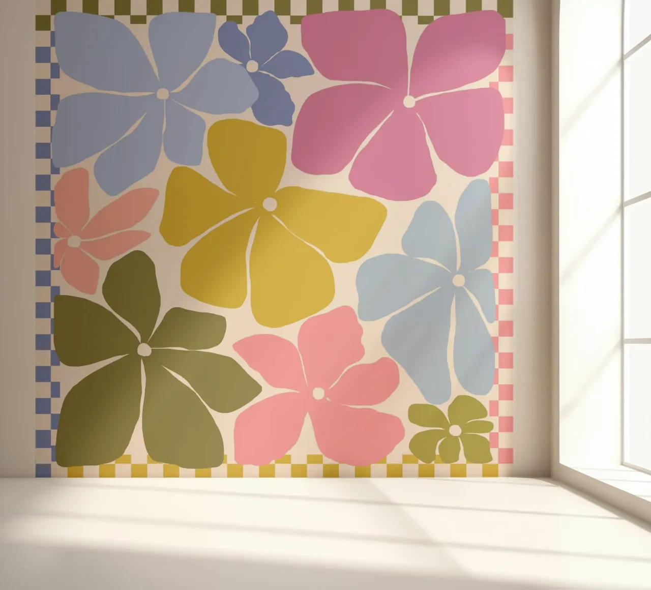 Carefree Blooms - check photo wallpaper by Gale Switzer