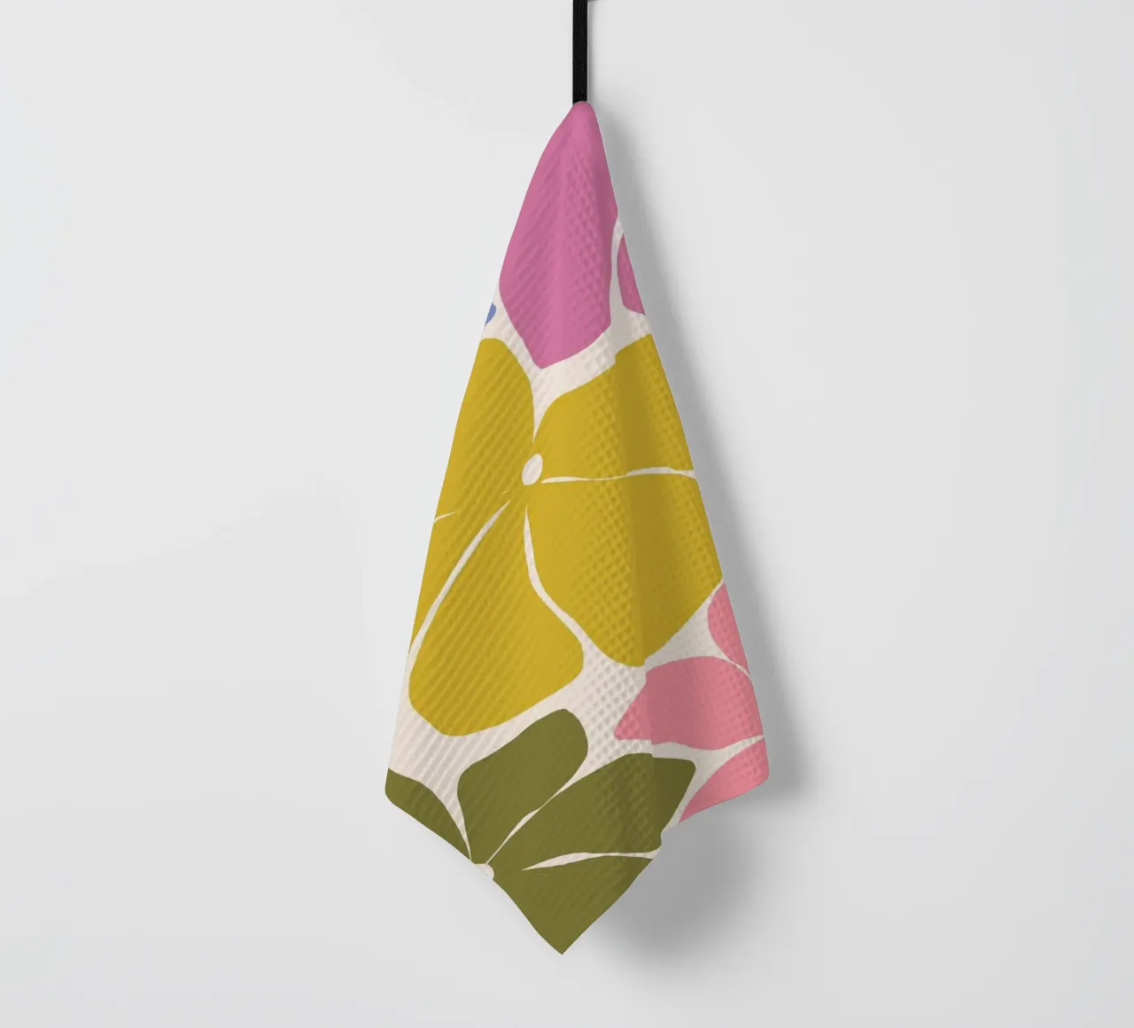 Carefree Blooms - check canovaccio da cucina da Gale Switzer