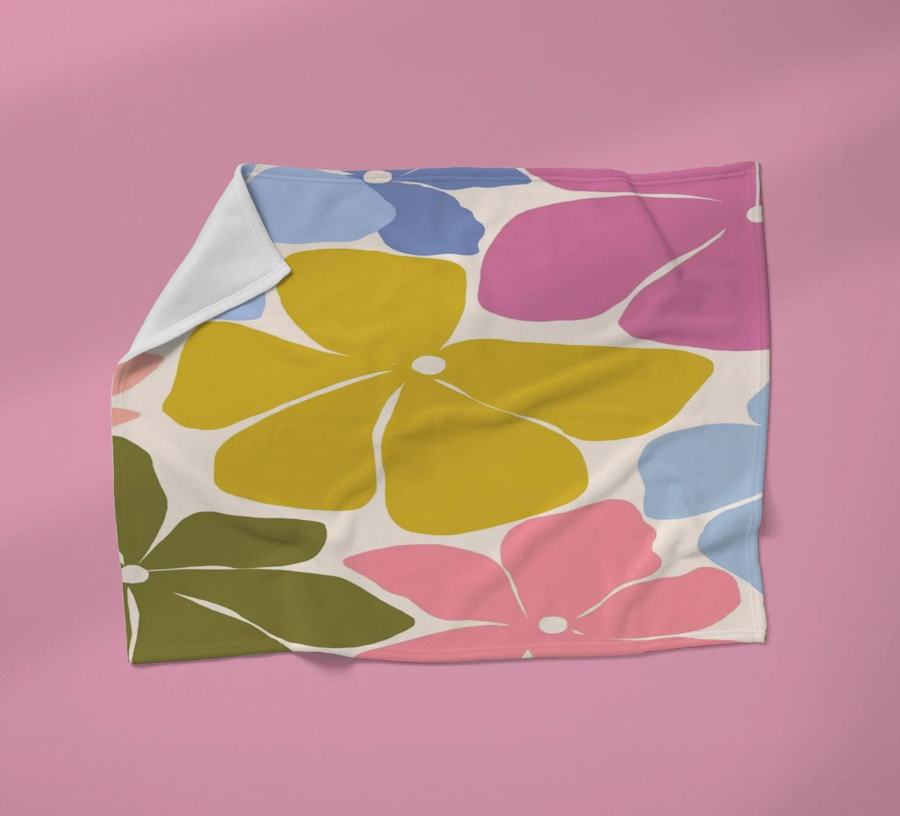Carefree Blooms - check coperta in pile da Gale Switzer