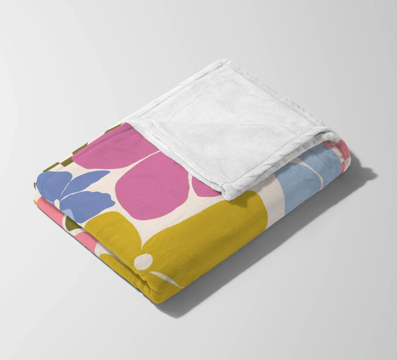 Carefree Blooms - check coperta in pile da Gale Switzer