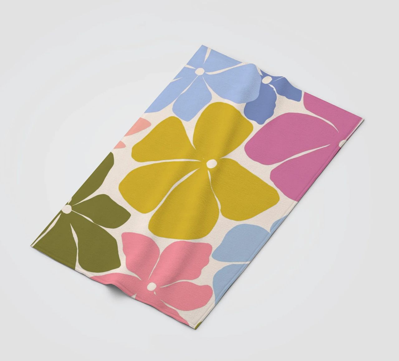 Carefree Blooms - check coperta in pile da Gale Switzer