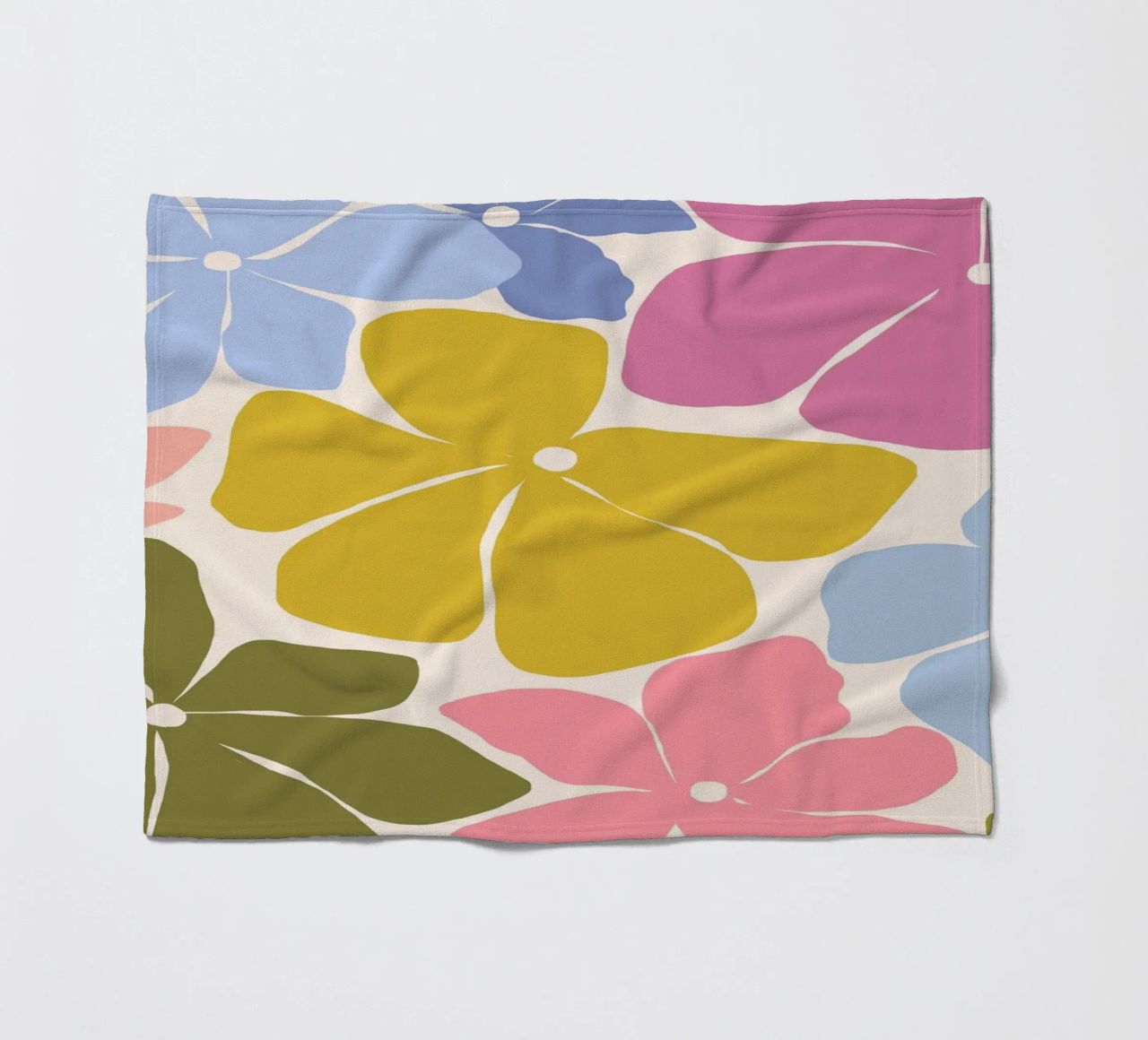 Carefree Blooms - check coperta in pile da Gale Switzer