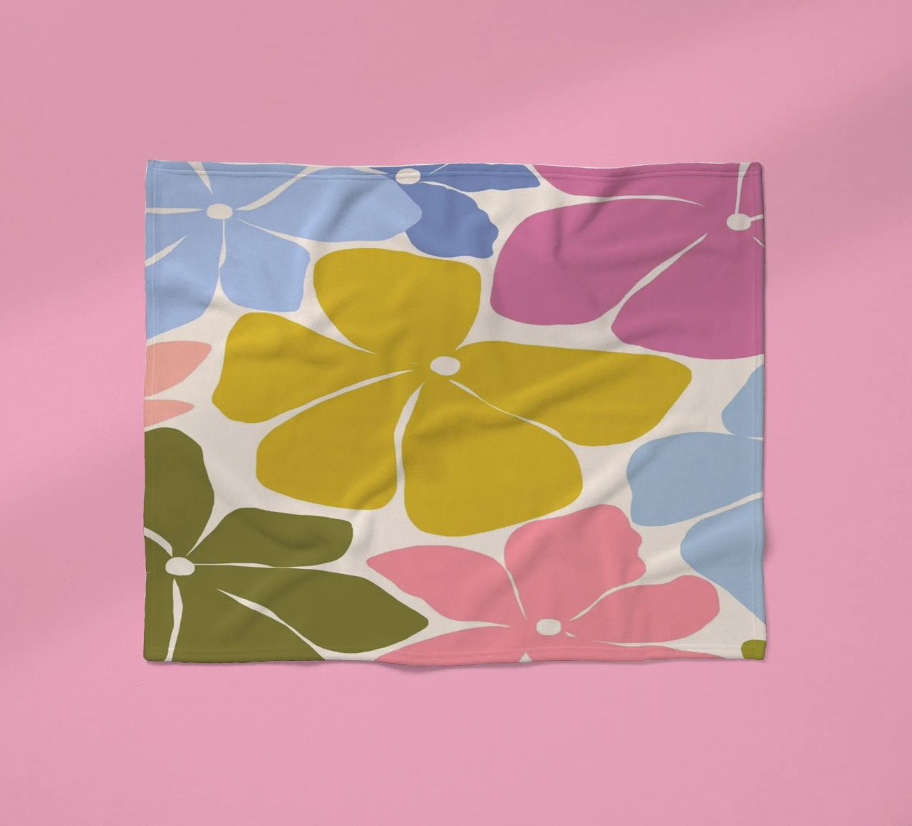 Carefree Blooms - check coperta in pile da Gale Switzer