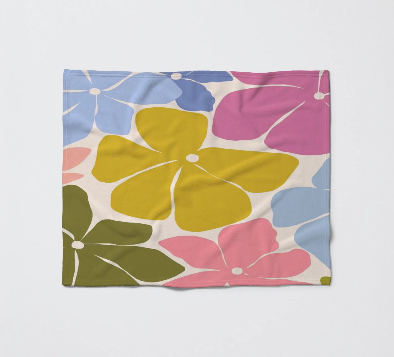Carefree Blooms - check coperta in pile da Gale Switzer