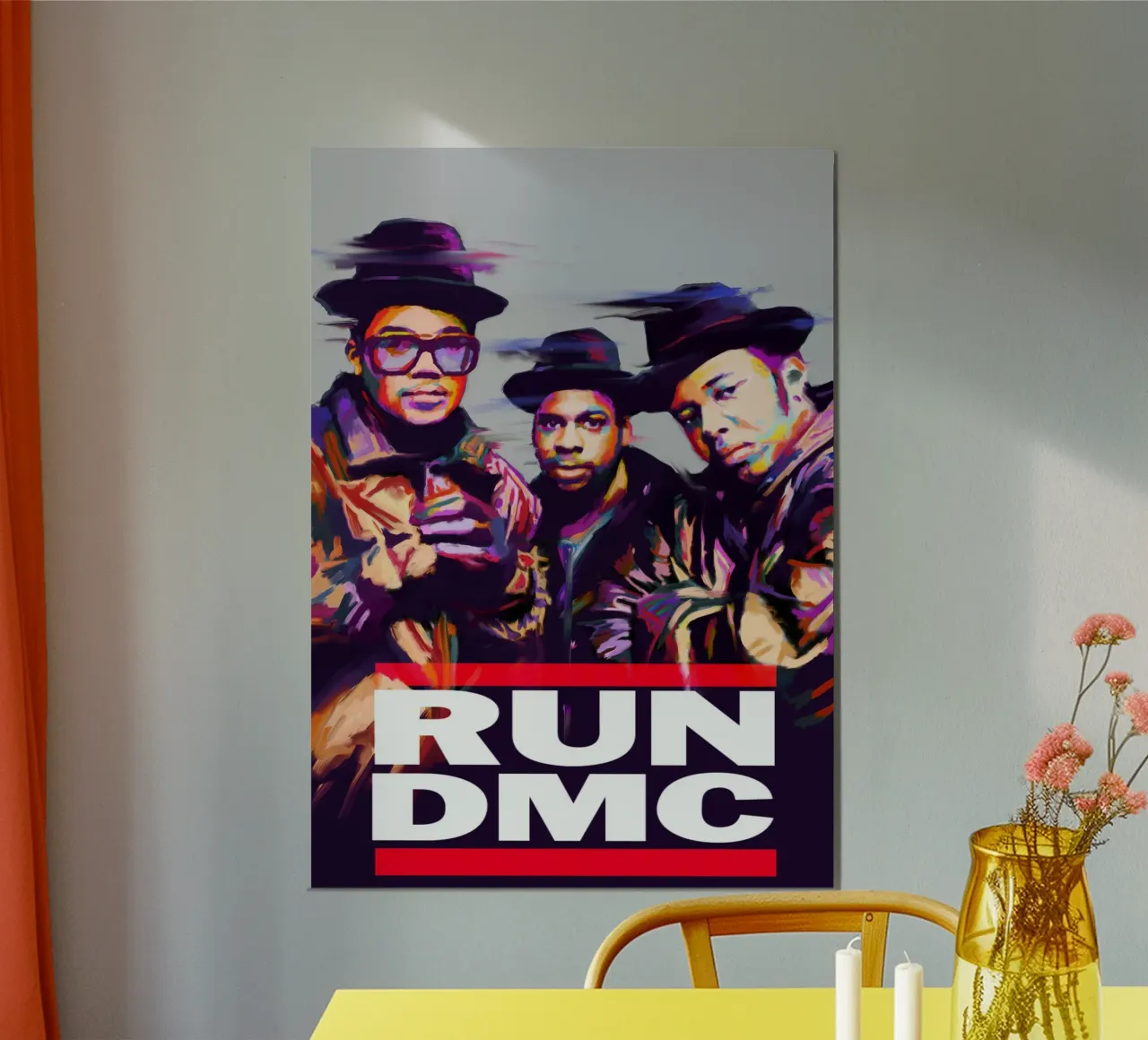 RUN DMC hip hop legend poster con telaio in plastica da Hantamrata