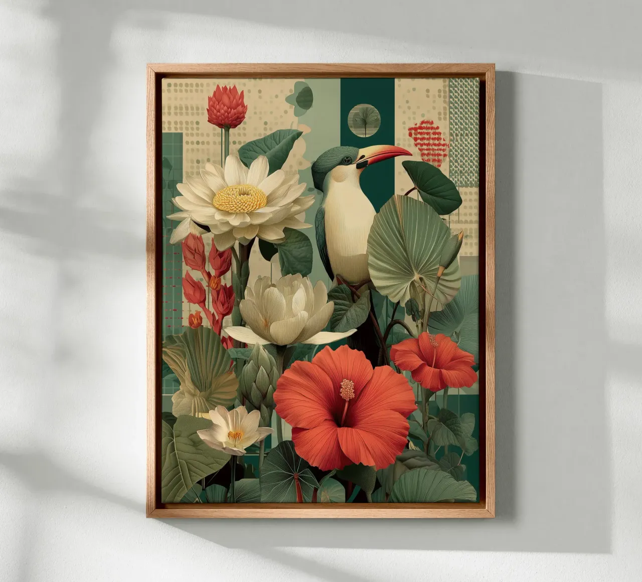 Floreale d'epoca tela con Cornice a cassetta da Little Things