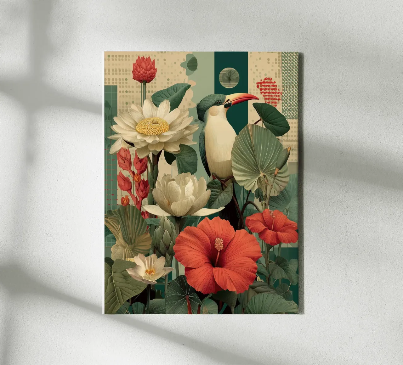 Floreale d'epoca tela con Cornice a cassetta da Little Things