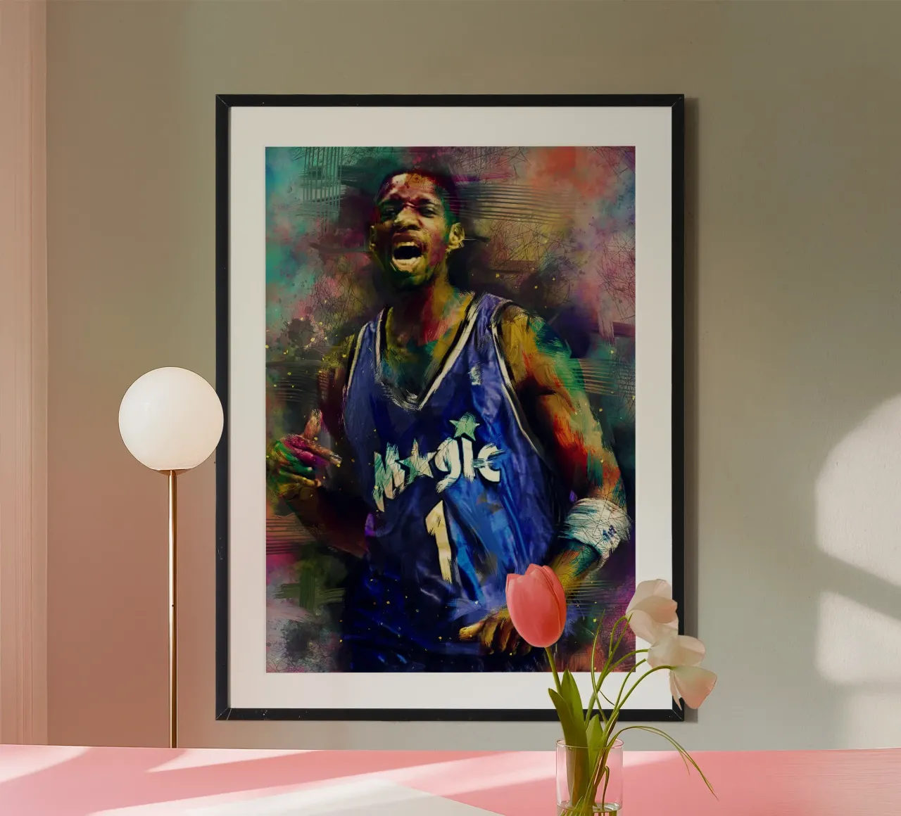 Tracy Mcgrady basket poster con telaio in plastica da Hantamrata