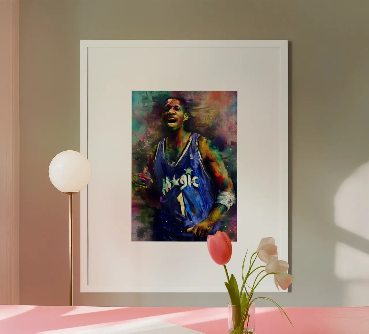 Tracy Mcgrady basket poster con telaio in plastica da Hantamrata