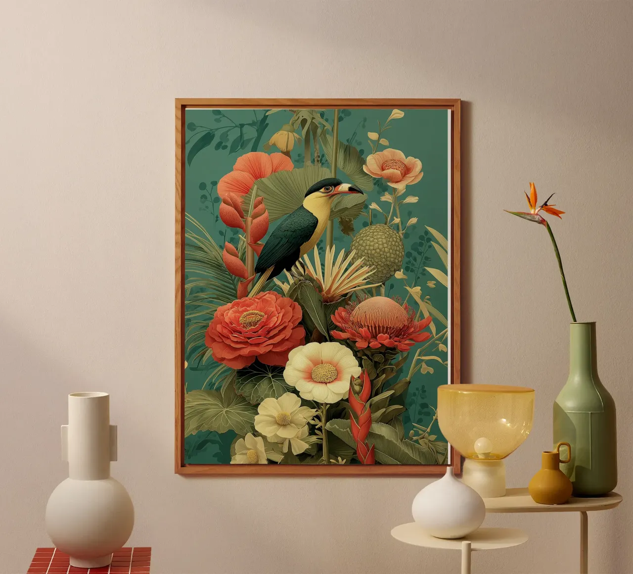 Vintage tropical botanica alu-dibond by Little Things