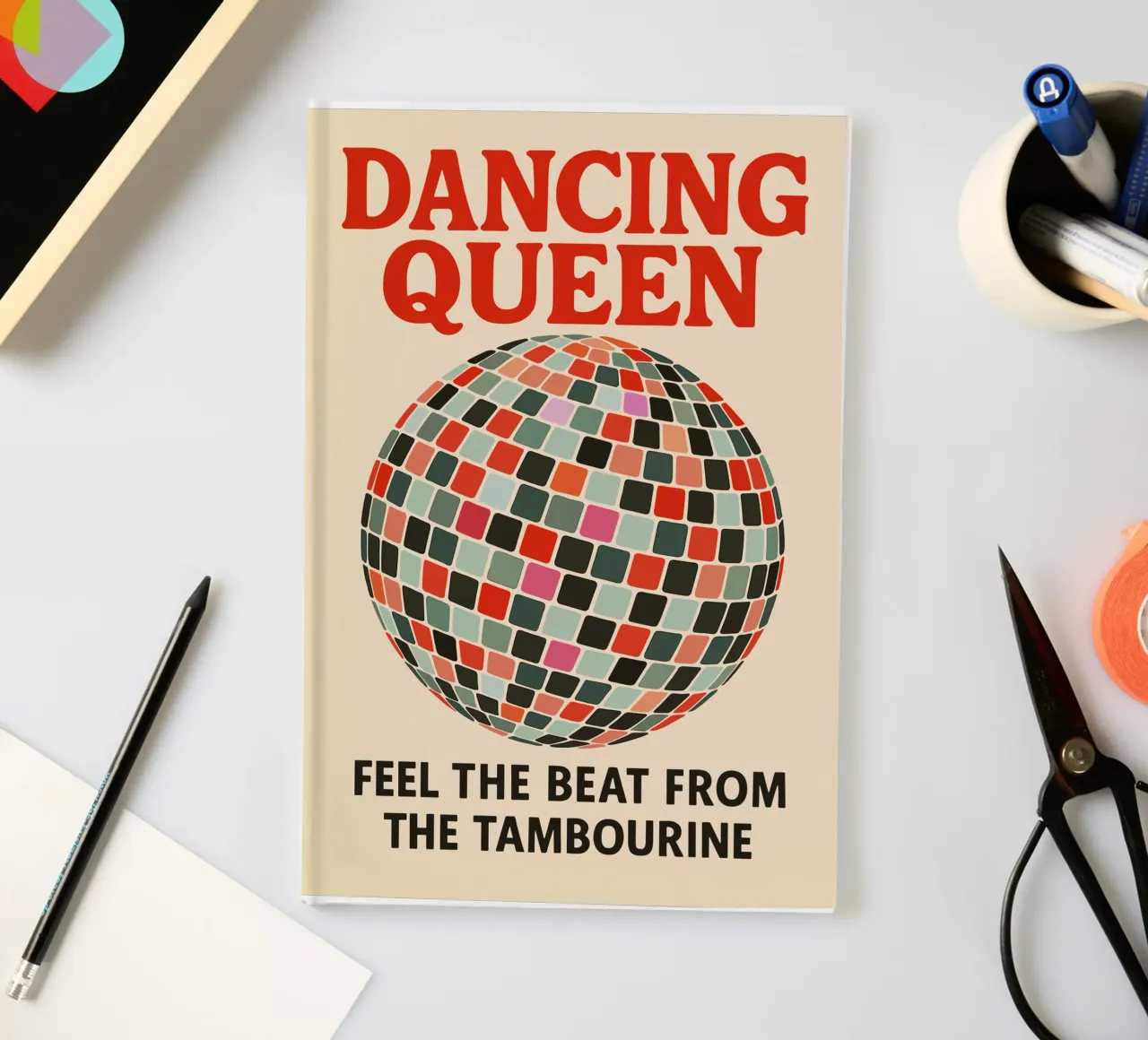 ABBA Poster – Retro Disco Vibes notebook by Studio Mooodz