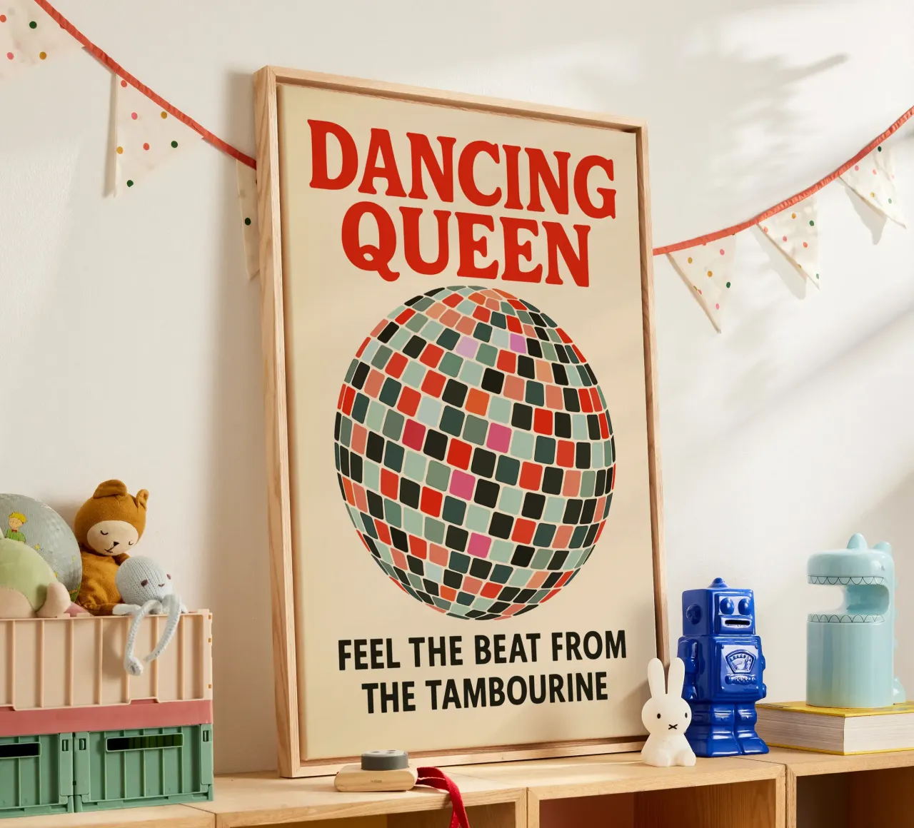ABBA Poster – Retro Disco Vibes tela da Studio Mooodz