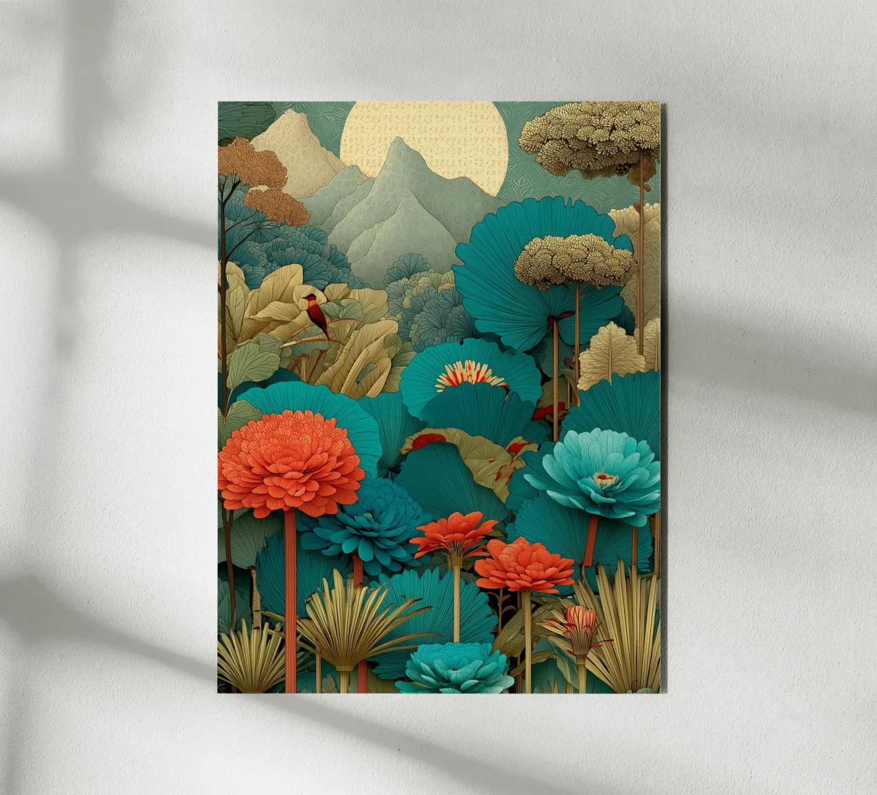 Foresta tropicale turchese alluminio dibond da Little Things