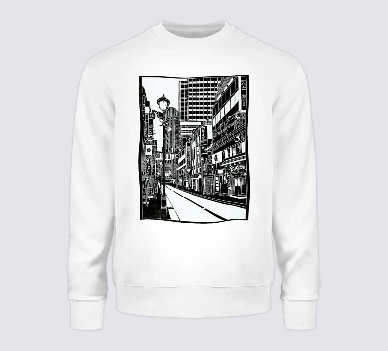 Tokyo Shibuya Blockprint felpa da Bianca Green