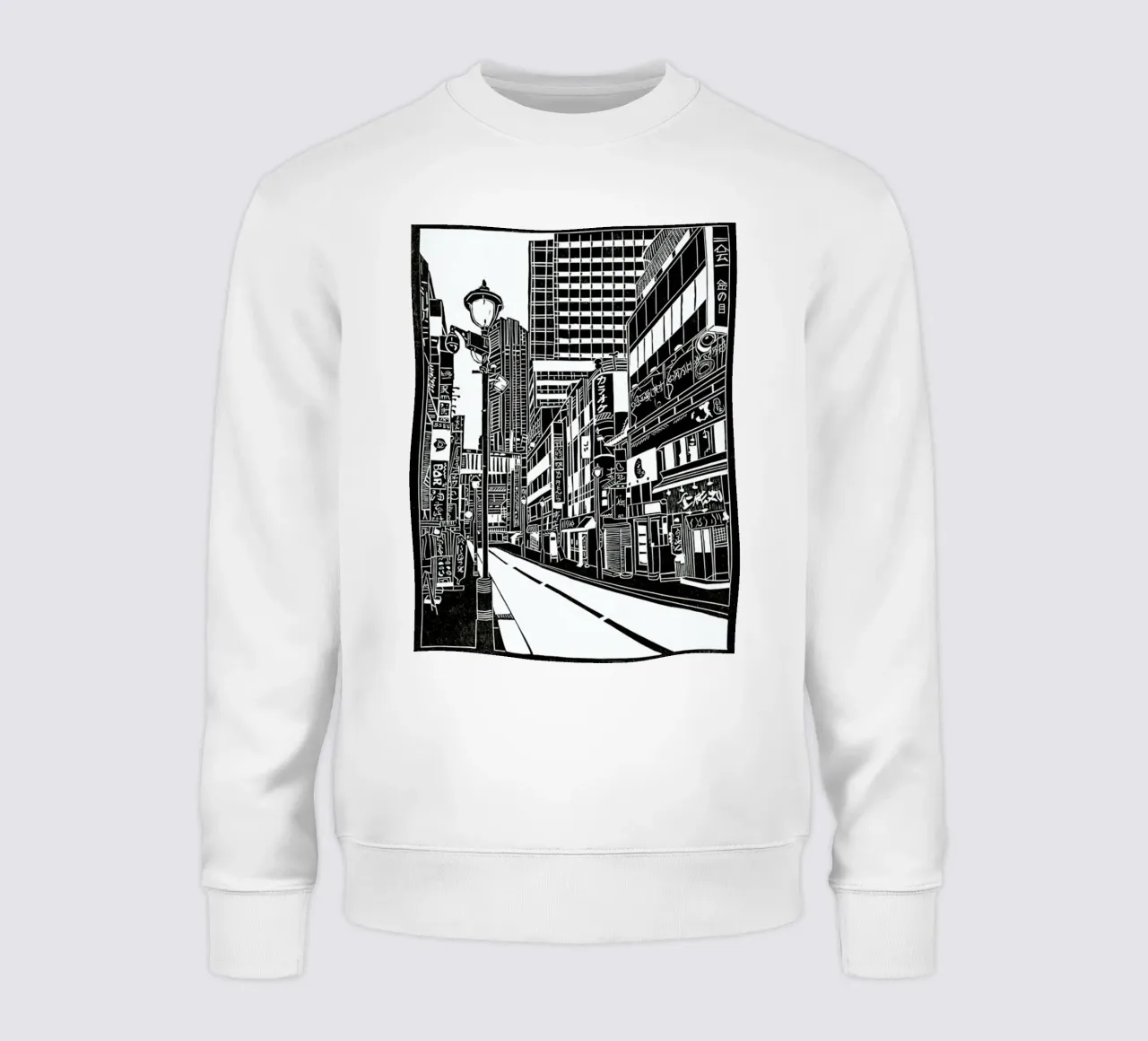 Tokyo Shibuya Blockprint felpa da Bianca Green