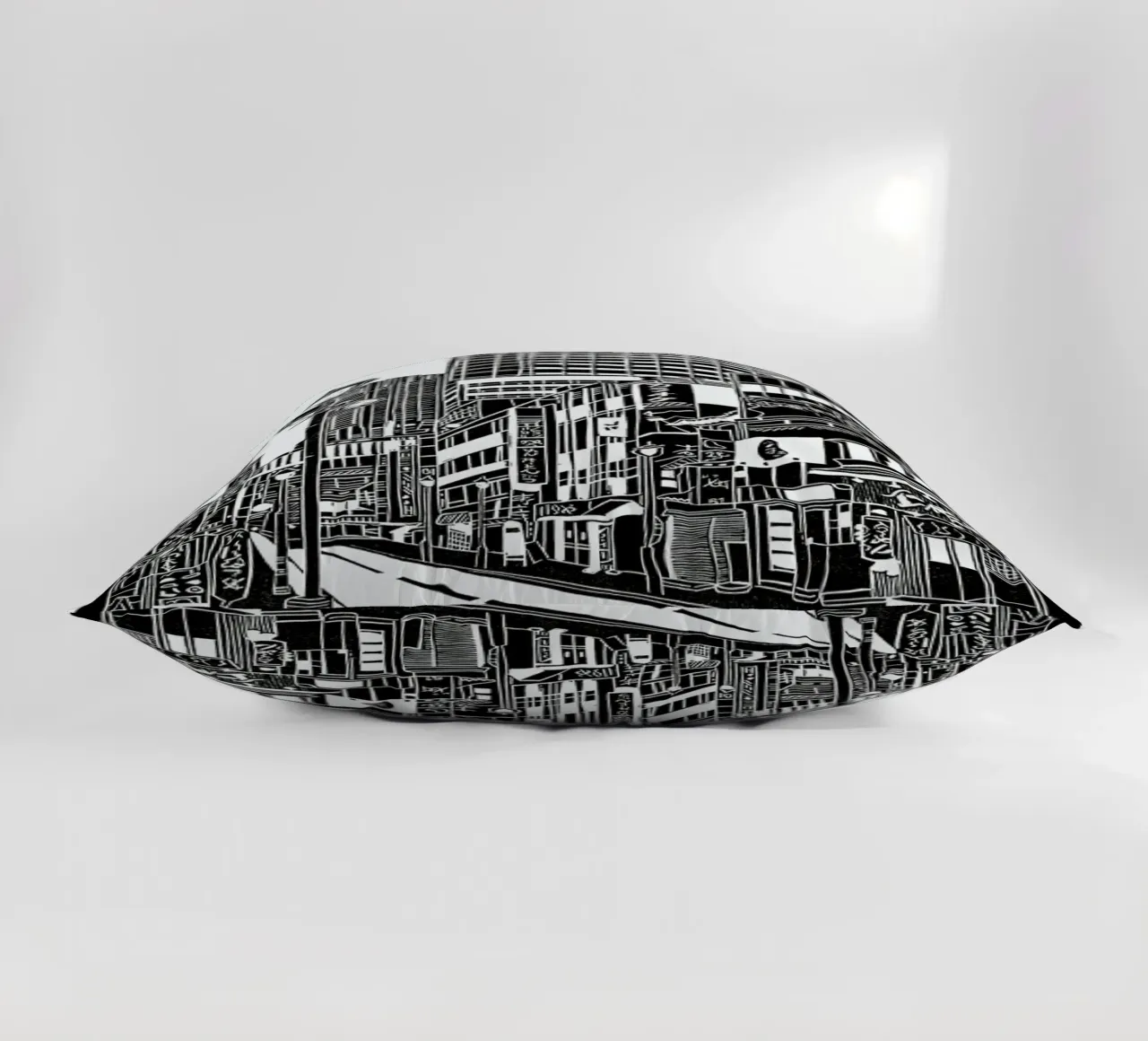 Tokyo Shibuya Blockprint cuscino da Bianca Green