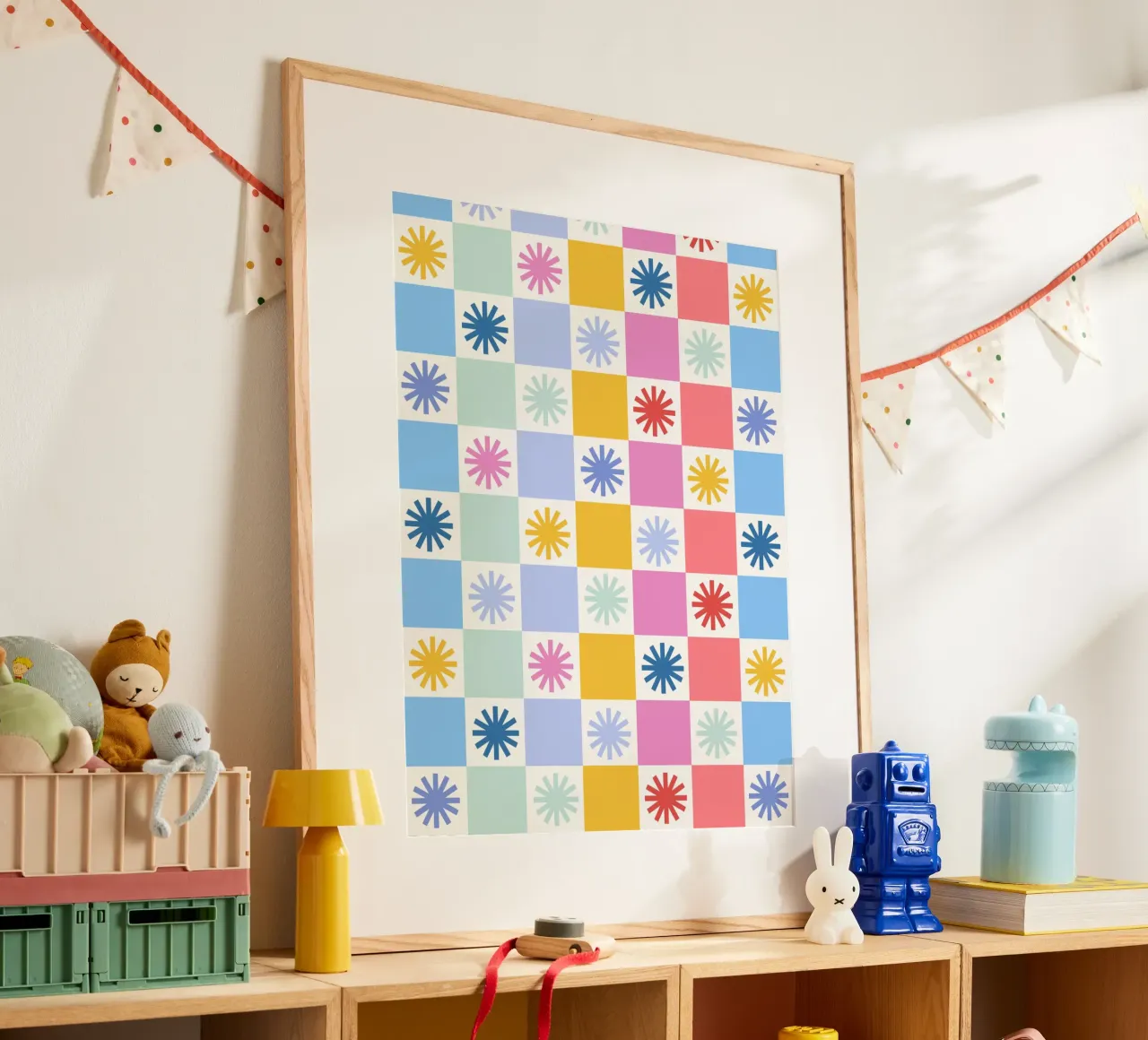 Check mate - sunshine poster con telaio in legno da Gale Switzer