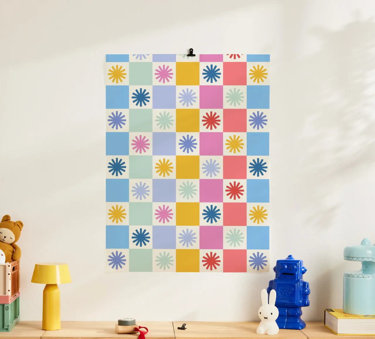 Check mate - sunshine poster con telaio in legno da Gale Switzer