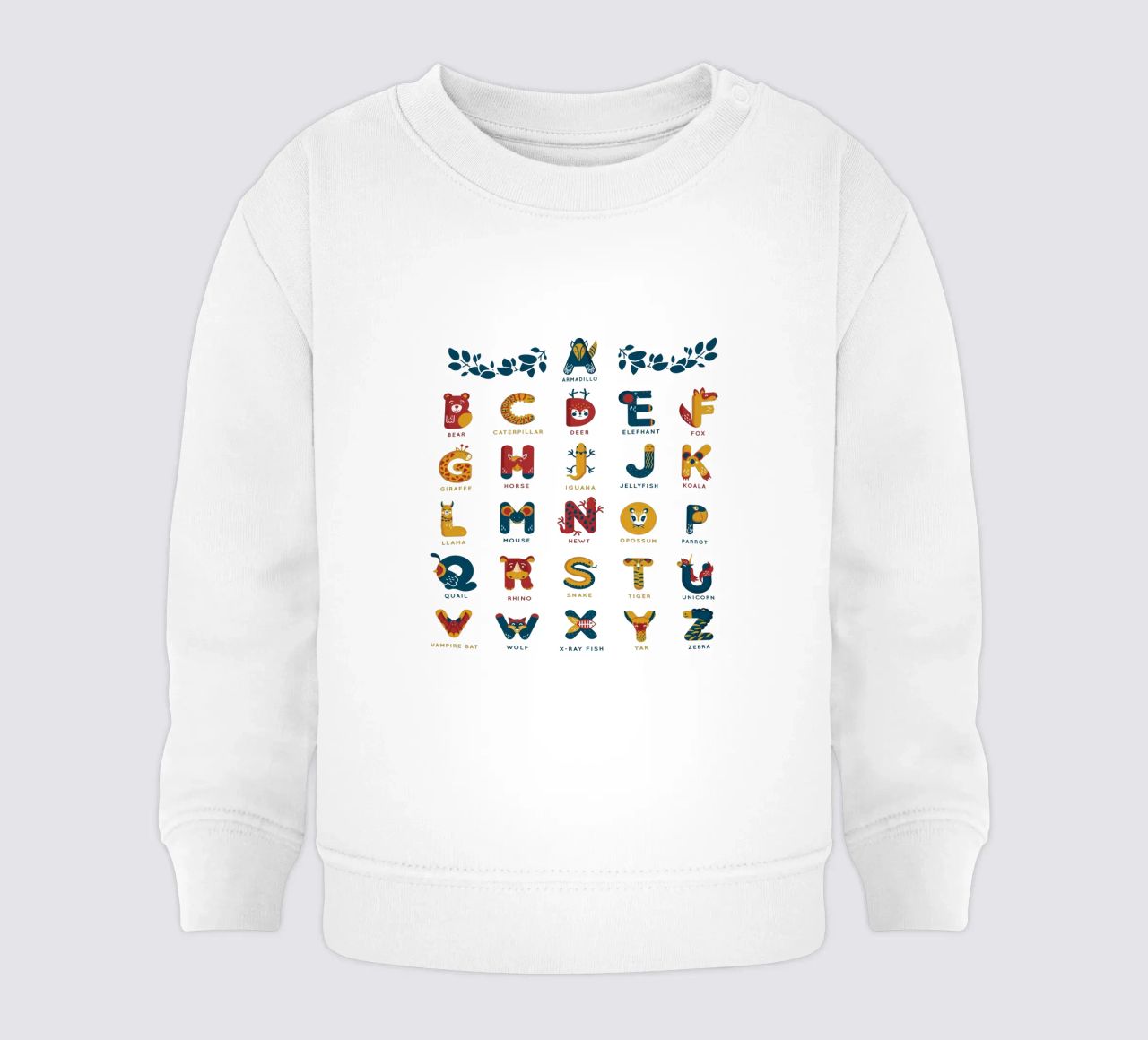 mon premier alphabet sweat pour bébé de BABY ART PRINTS