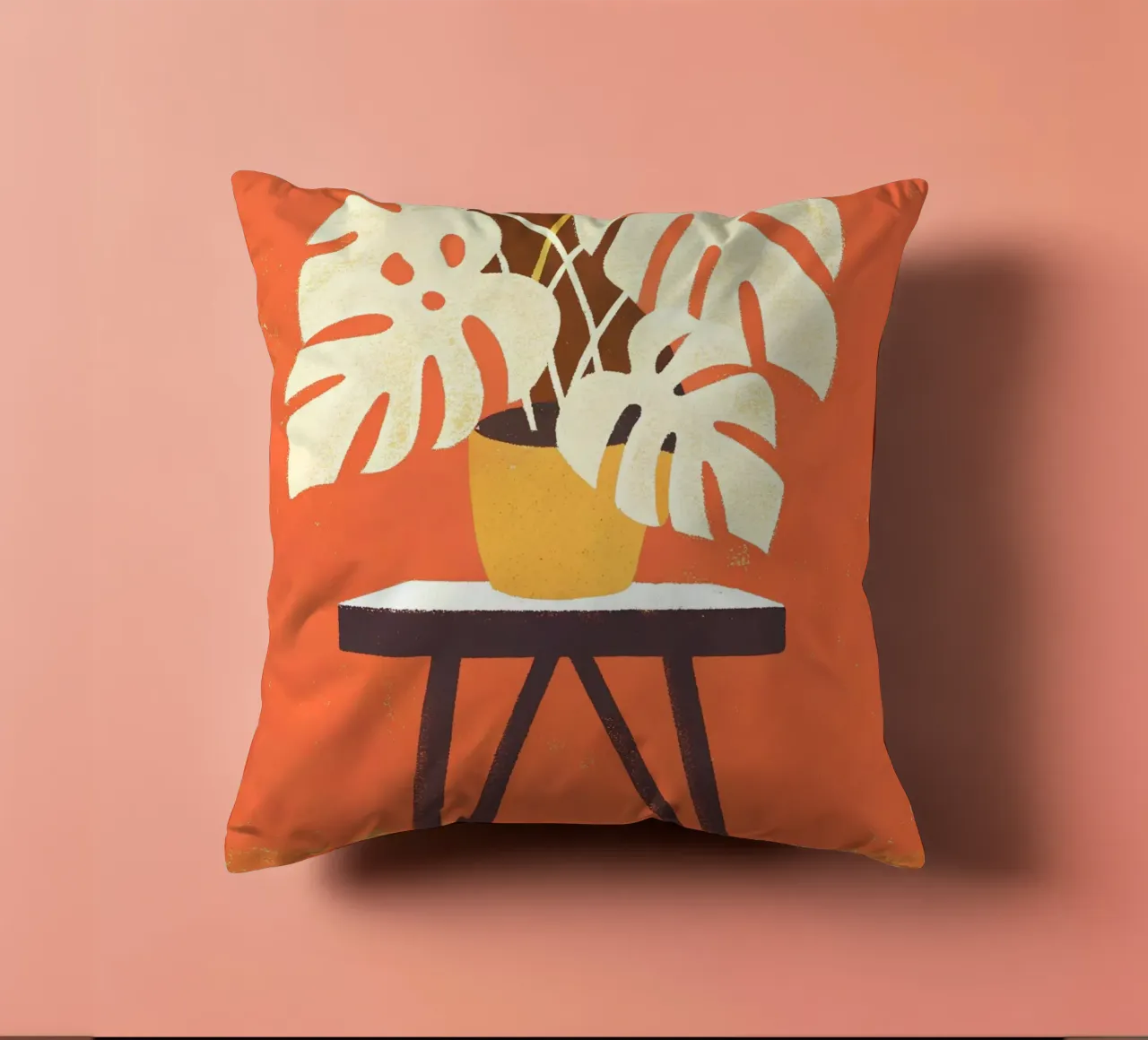 Monstera Retro Pop Flower cuscino da THE LATEST SHOP