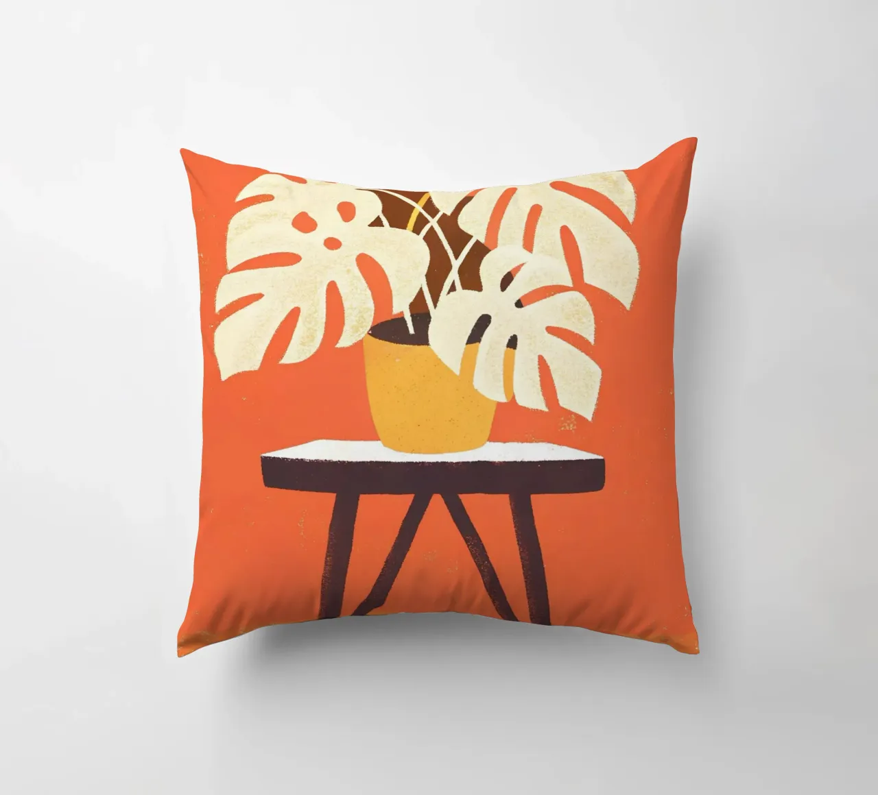 Monstera Retro Pop Flower cuscino da THE LATEST SHOP