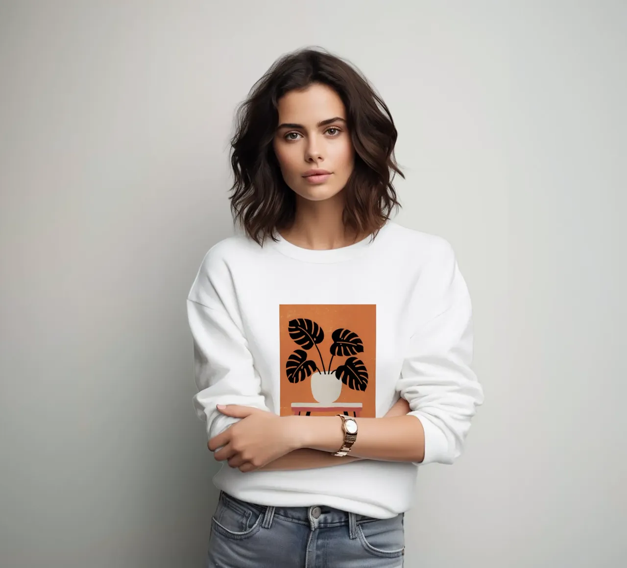Monstera Retro Pop Flower felpa da THE LATEST SHOP