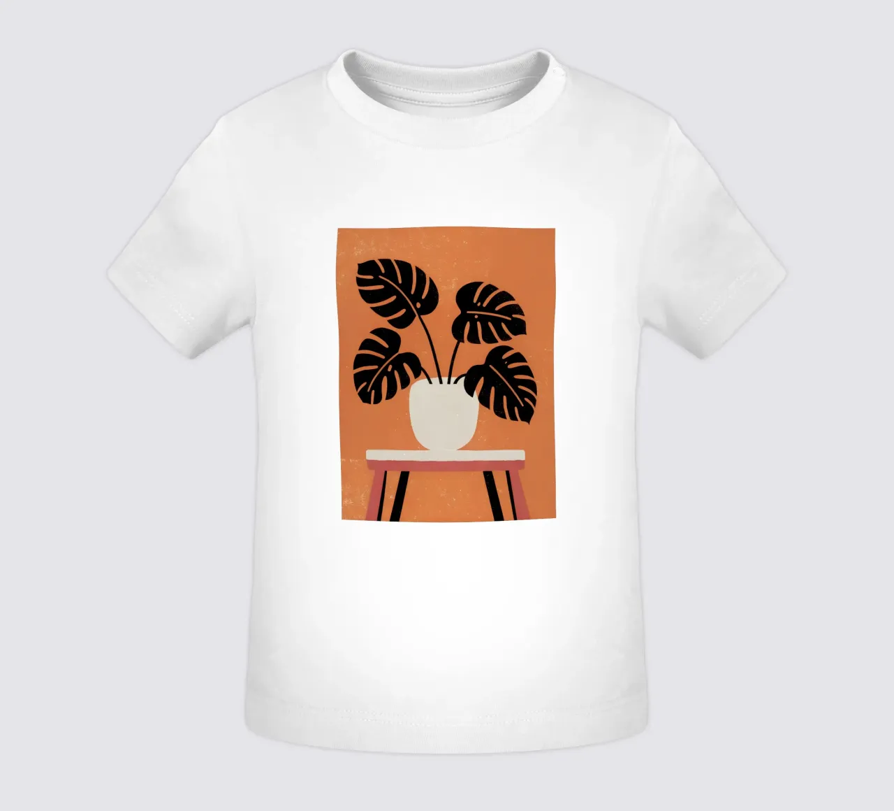 Monstera Retro Pop Blume Baby T-Shirt von THE LATEST SHOP
