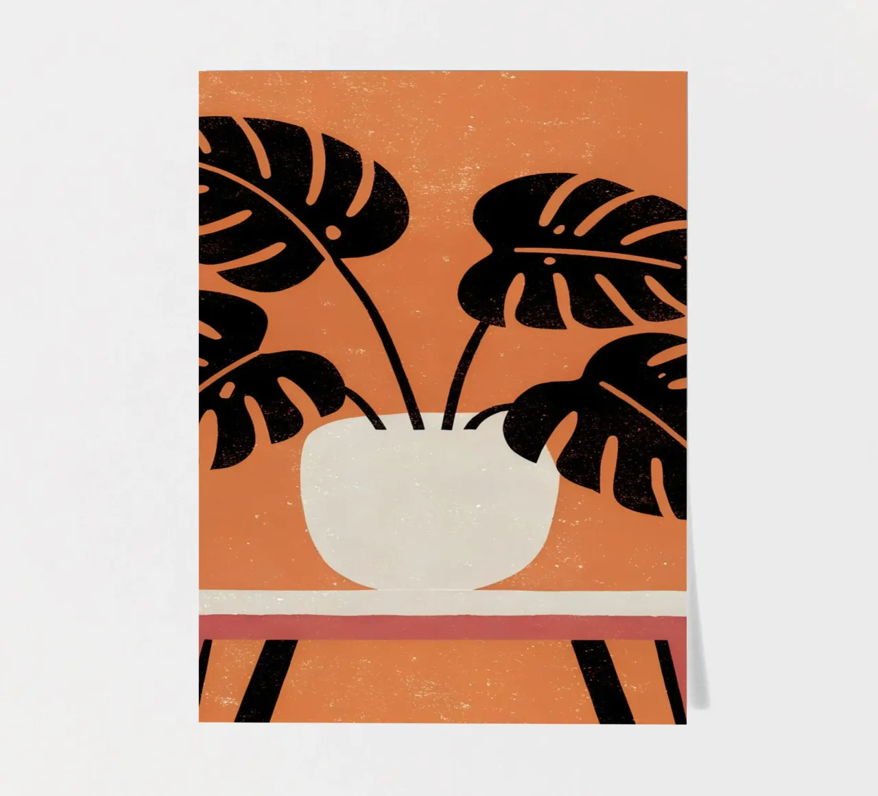 Monstera Retro Pop Blume Stickerbogen von THE LATEST SHOP