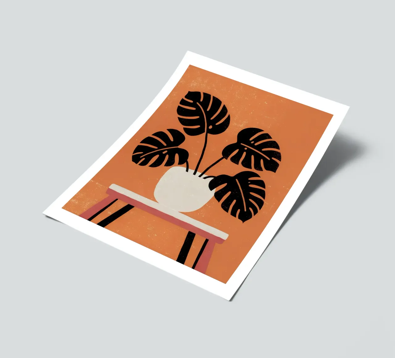 Monstera Retro Pop Blume Stickerbogen von THE LATEST SHOP