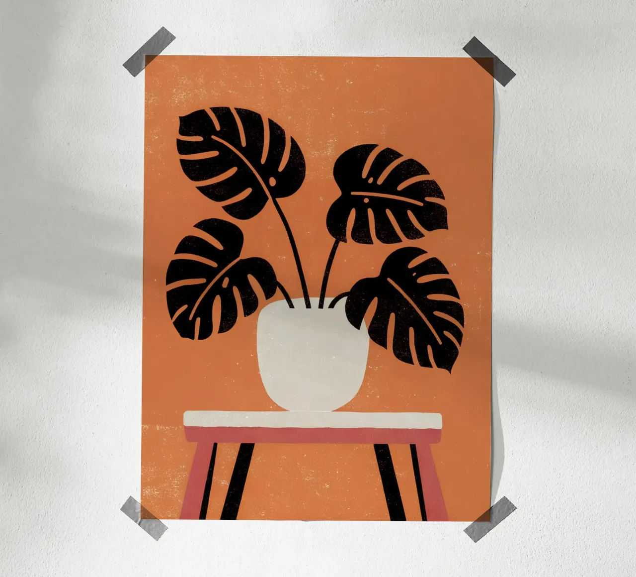 Monstera Retro Pop Flower carta hahnemühle da THE LATEST SHOP