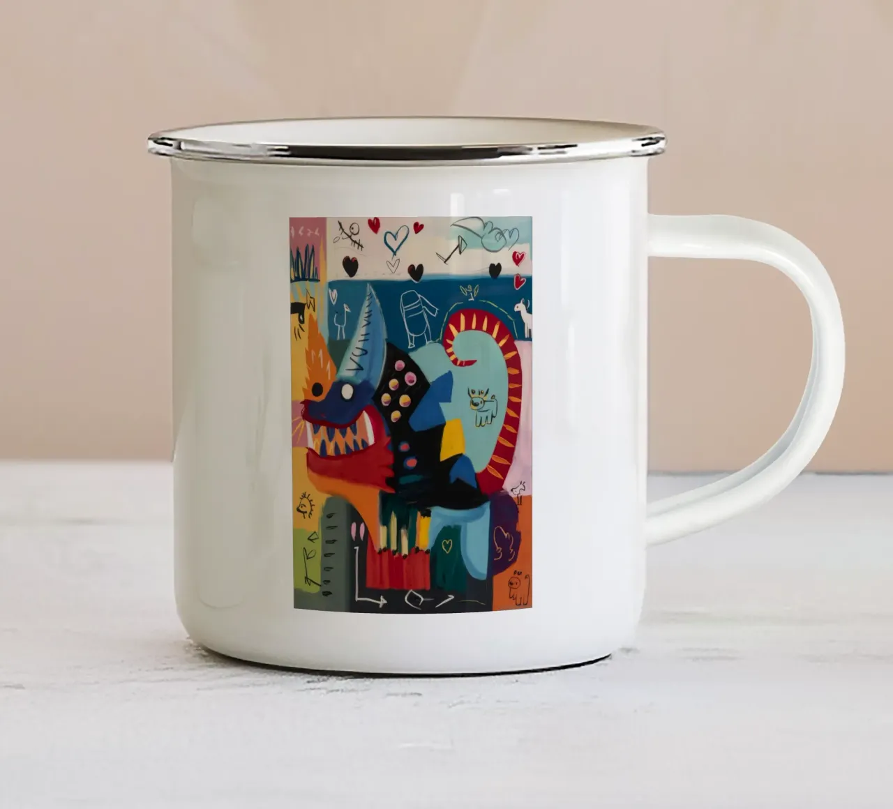 Regno del Drago Feroce tazza in smalto da Monarco Virtuoso