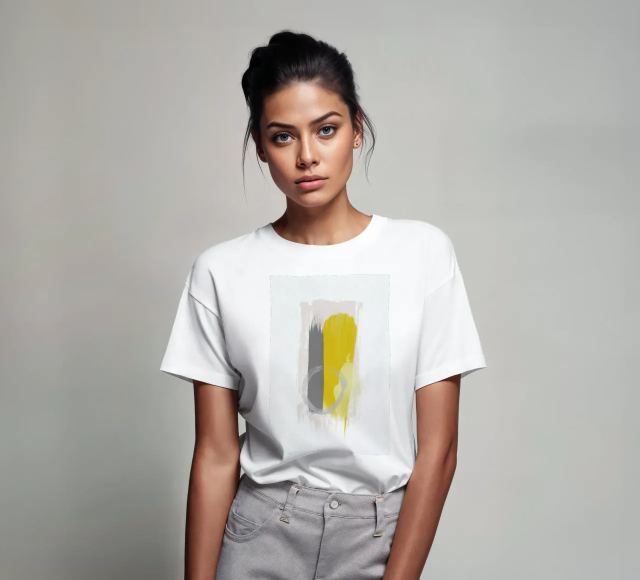Grey and Yellow t-shirt by Pure