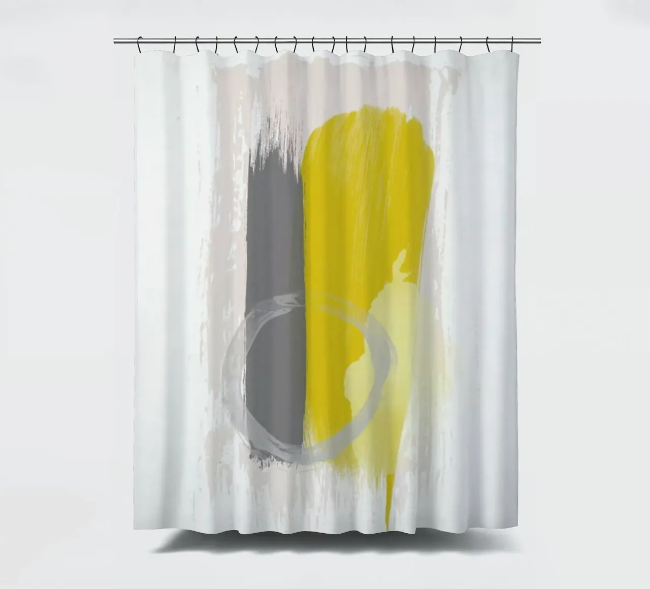 Grey and Yellow shower curtain by Pure