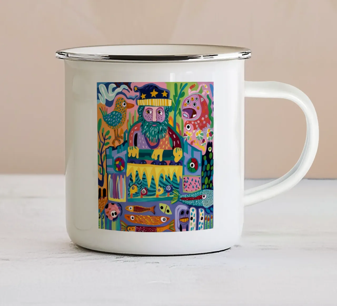 Regno della foresta incantata tazza in smalto da Monarco Virtuoso
