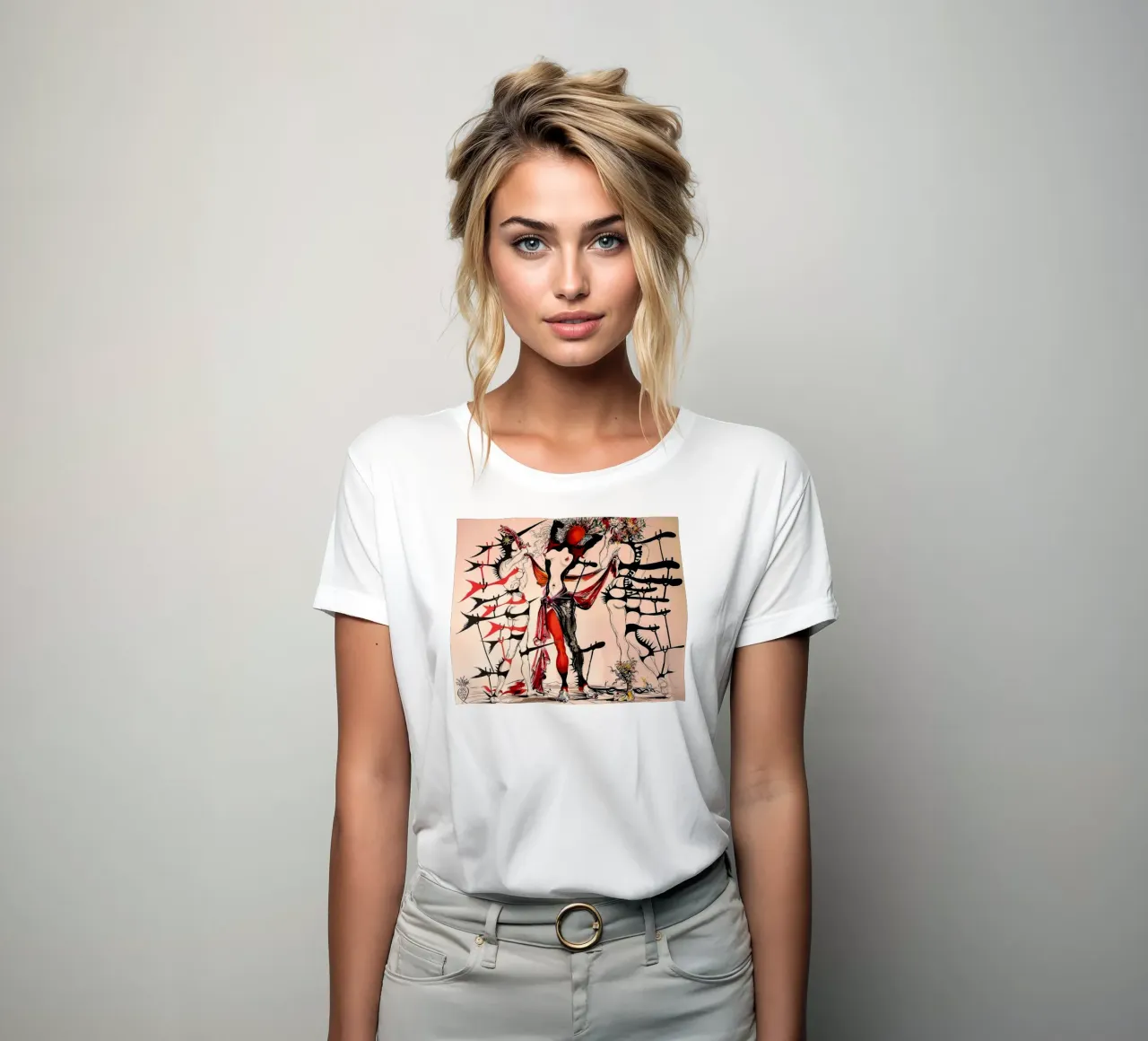 Femmes fleurs t-shirt ajusté pour femmes de Ettyhmoz