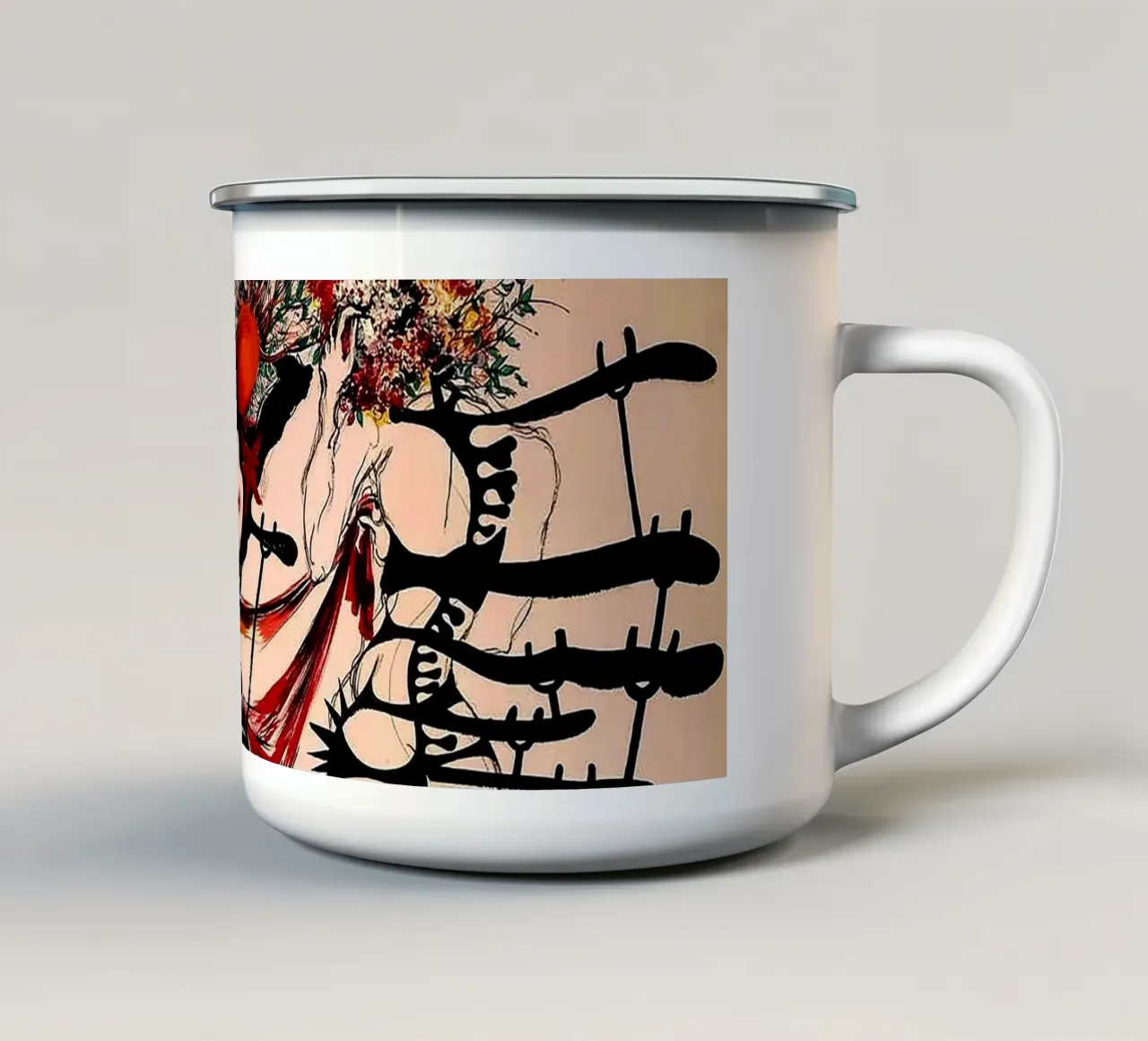 Fiori di donna tazza in smalto da Ettyhmoz