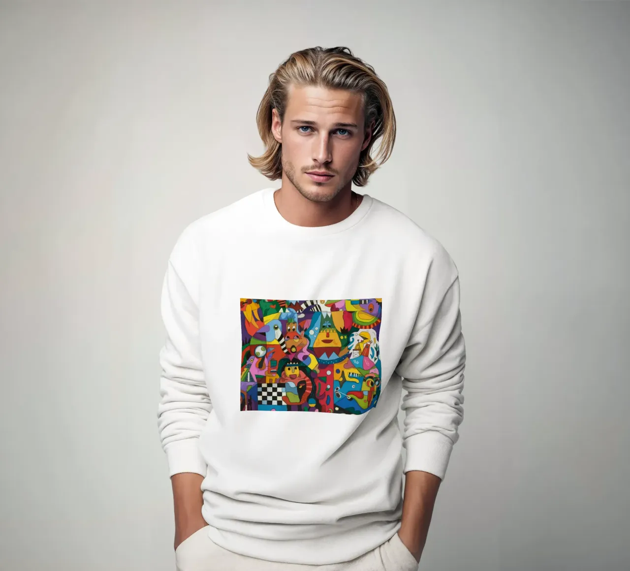 Levendige abstracte symfonie sweatshirt van Monarco Virtuoso