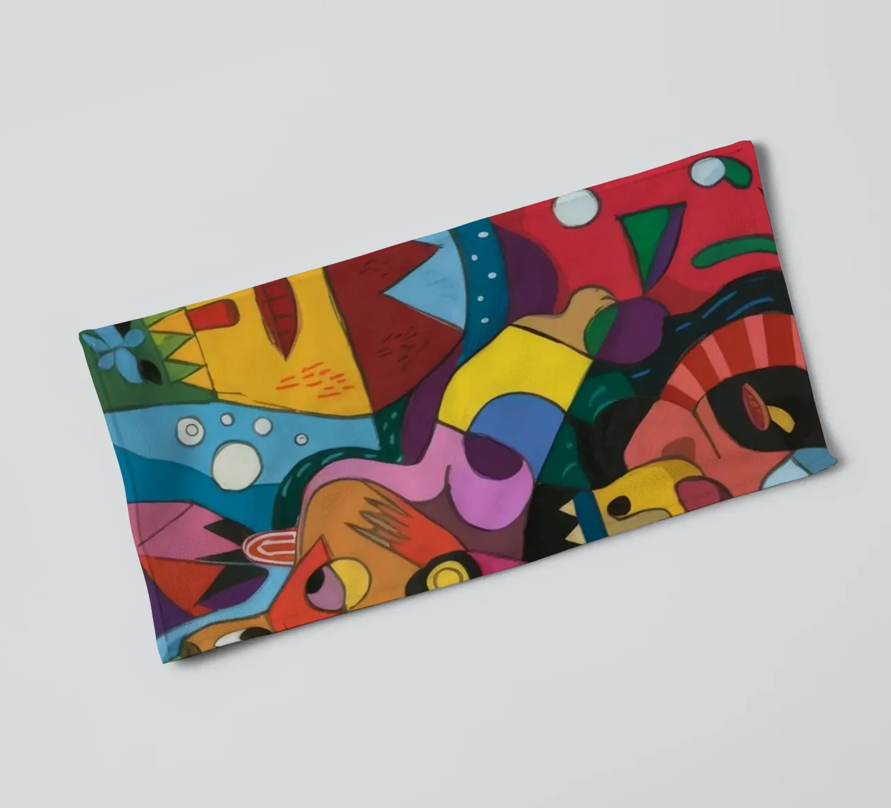 Levendige abstracte symfonie badhanddoek van Monarco Virtuoso