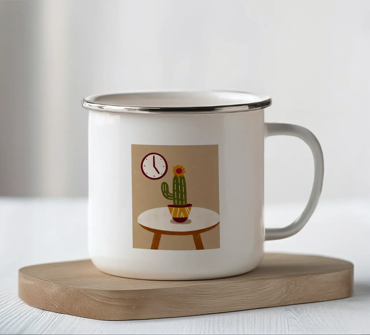 Retro Pop Cactus tazza in smalto da THE LATEST SHOP
