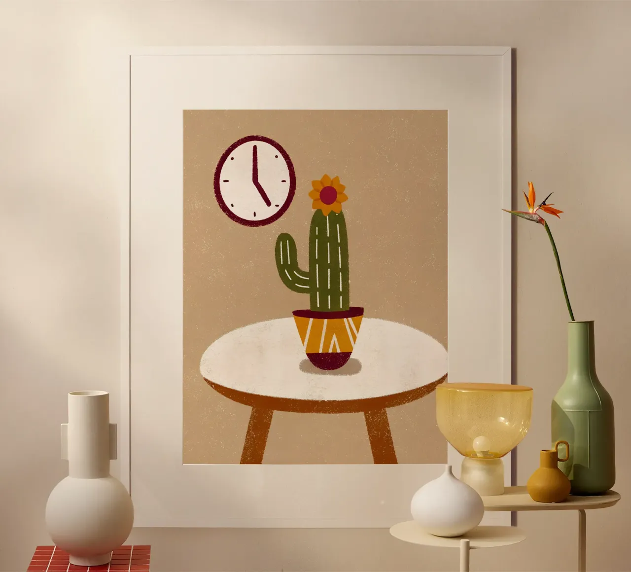 Retro Pop Cactus carta hahnemühle da THE LATEST SHOP