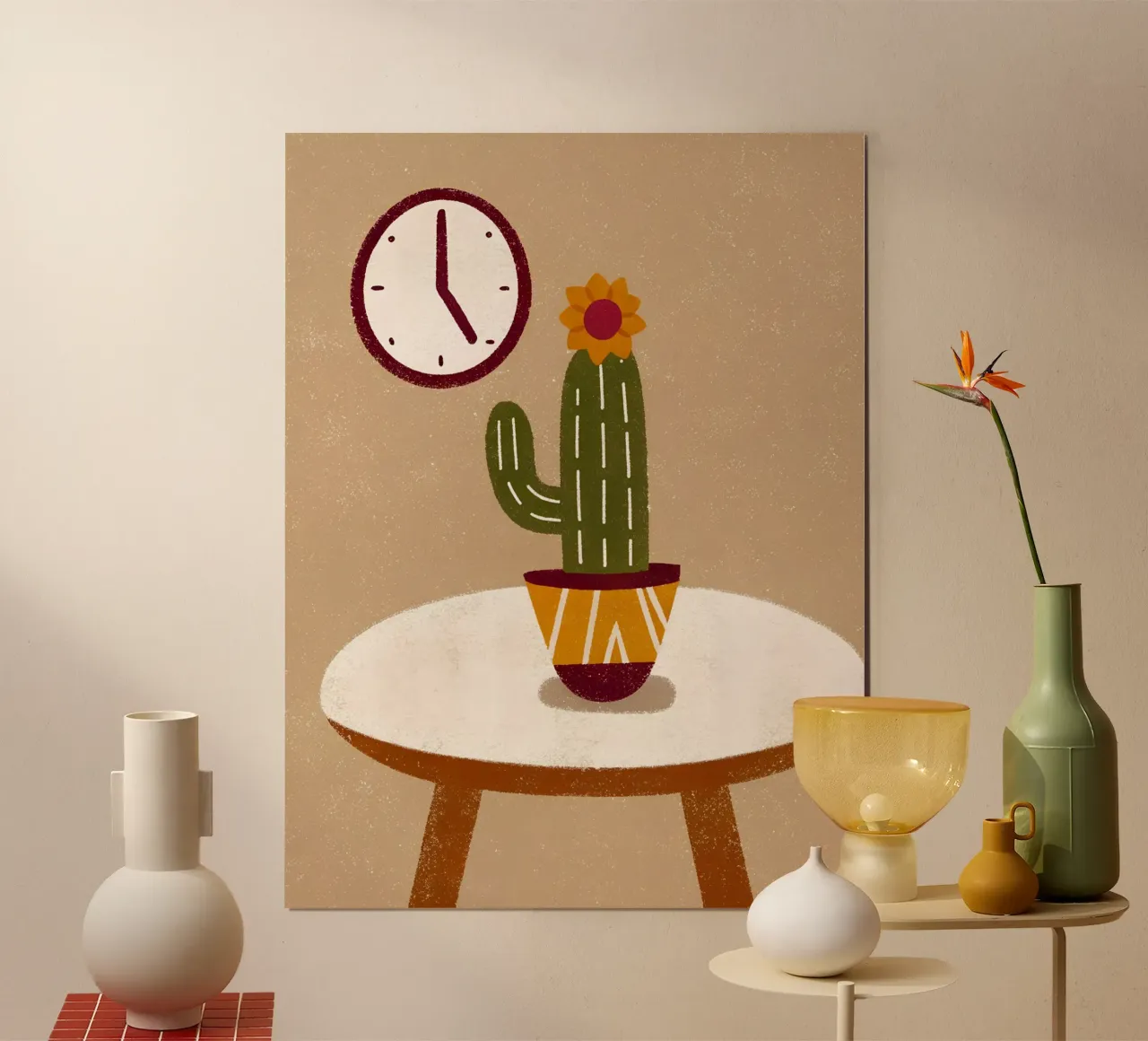 Retro Pop Cactus carta hahnemühle da THE LATEST SHOP