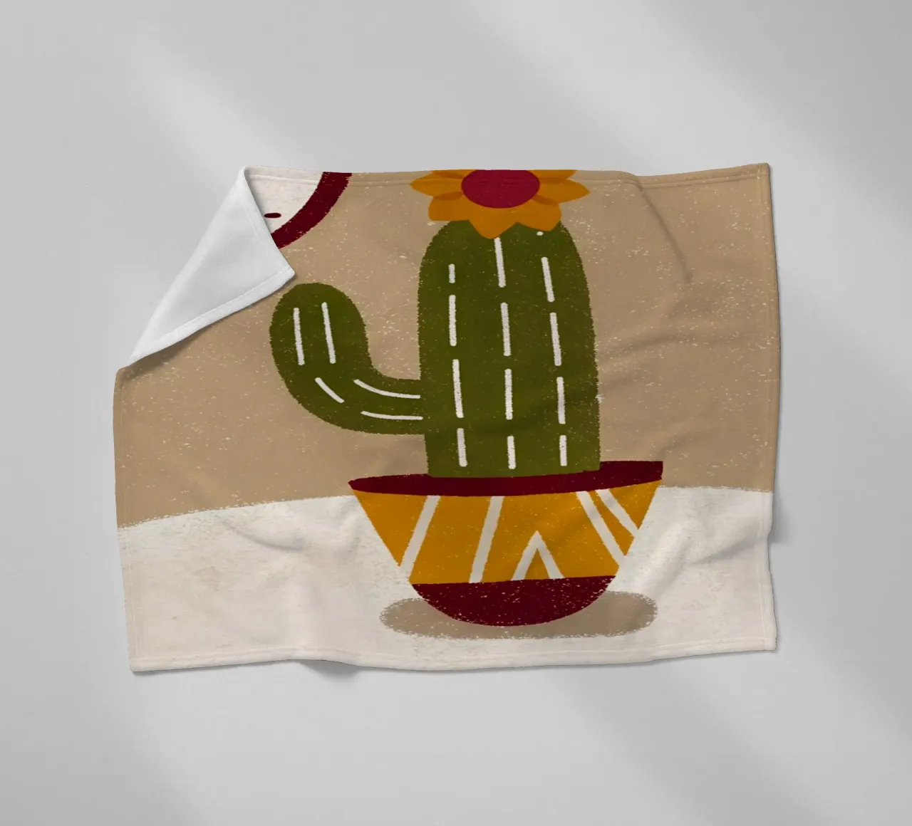 Retro Pop Cactus coperta in pile da THE LATEST SHOP