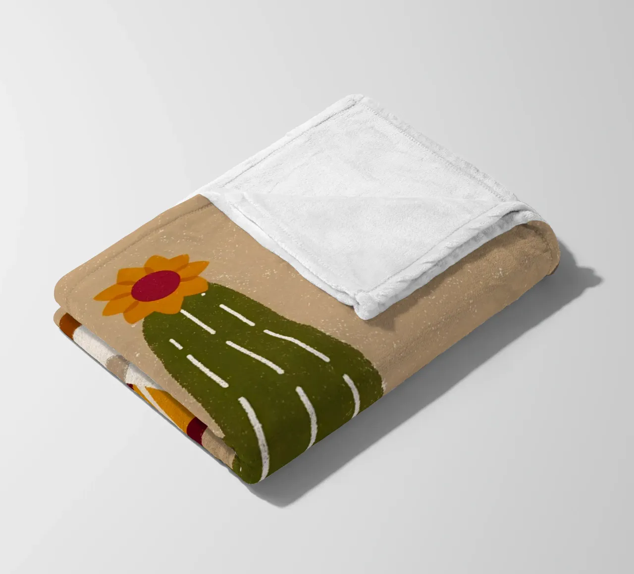 Retro Pop Cactus coperta in pile da THE LATEST SHOP