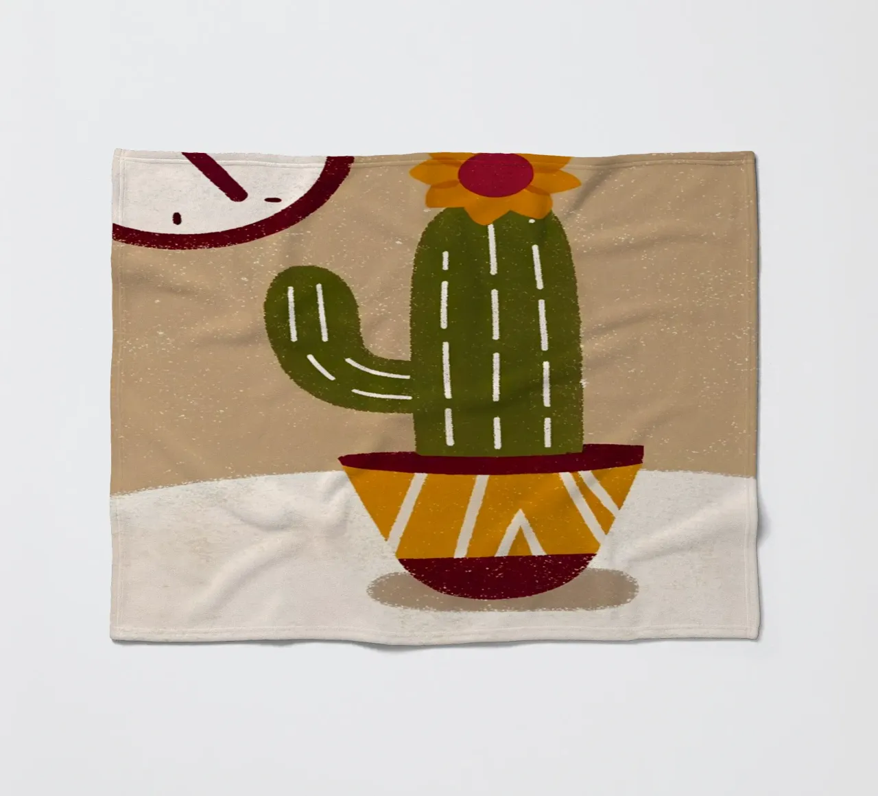 Retro Pop Cactus coperta in pile da THE LATEST SHOP